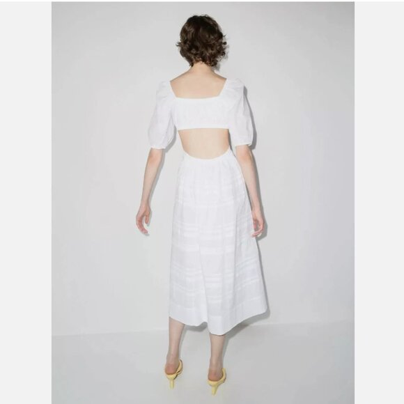 STAUD Cut-Out Tiered Midi Dress - Picture 5 of 10